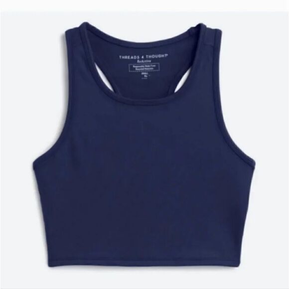 NEW Threads 4 Thought Core ReActive Racerback Sports Bra in Navy Blue Size XS - Picture 1 of 10